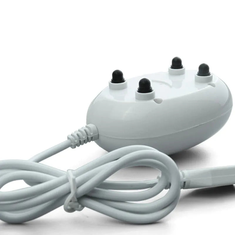 White ABS aquarium air pump with single outlet and air stone for fish tank oxygenation