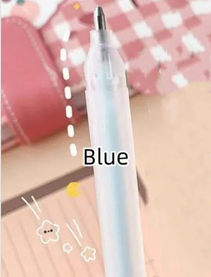 Macaroon coloured quick-dry dispensing pen with cap-pulling design