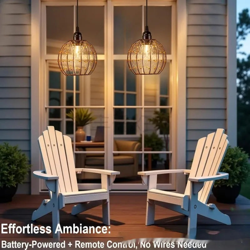 Outdoor waterproof camping LED chandelier with American style design for corridors and balconies