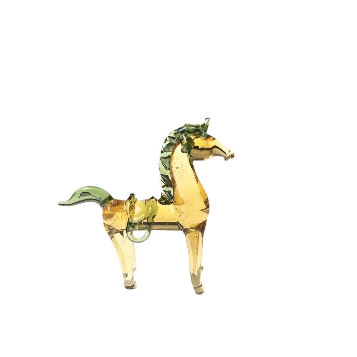 Handcrafted glazed horse figurine office decoration in modern minimalist style