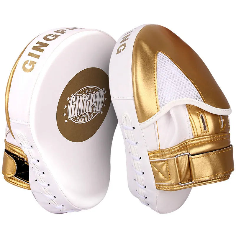 Vertical gold or green PU training pad for boxing and Sanda martial arts