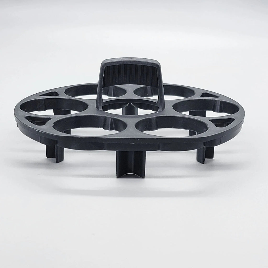 Black plastic egg holder cooking basket with modern design for kitchen organisation