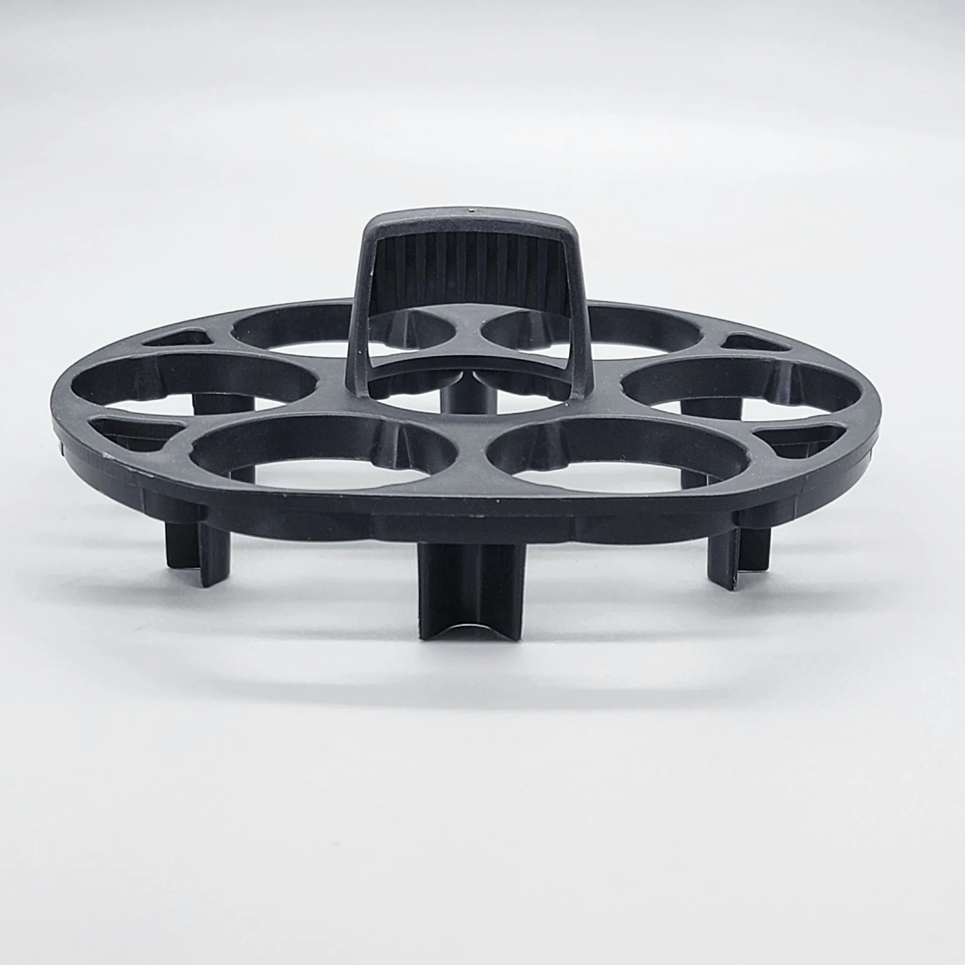 Black plastic egg holder cooking basket with modern design for kitchen organisation