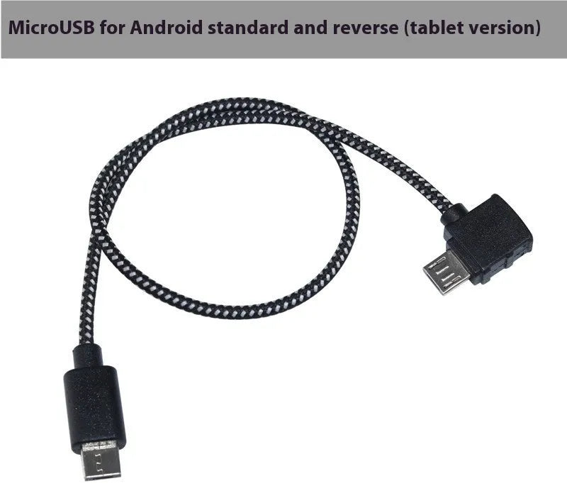 15cm Type-C data cable with metal connector and black nylon PVC exterior for remote control charging