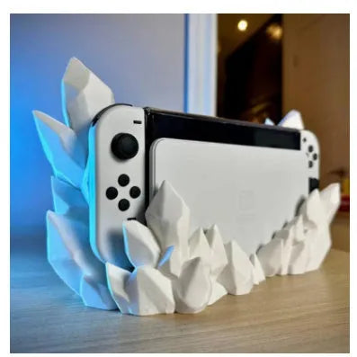 3D printed PLA U-shaped bracket decoration in purple, red and blue, and white colour options