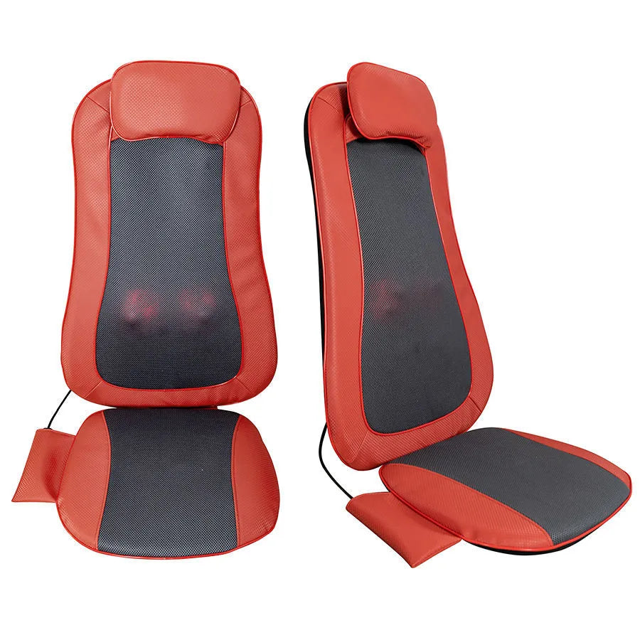 Heating finger pressure massage car seat cushion model SM-216 in black PU and mesh material
