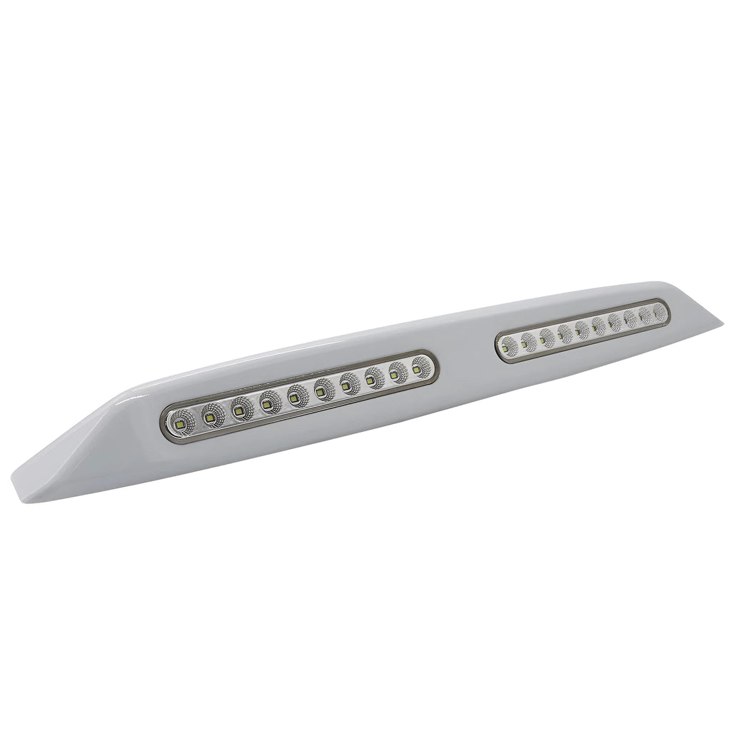 Silver LED porch light for caravan or yacht exterior, 6W 700LM, 12V, 55cm length