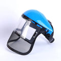 Transparent PVC anti-splash anti-impact face shield with head strap, 1.8mm thickness, for garden and construction use