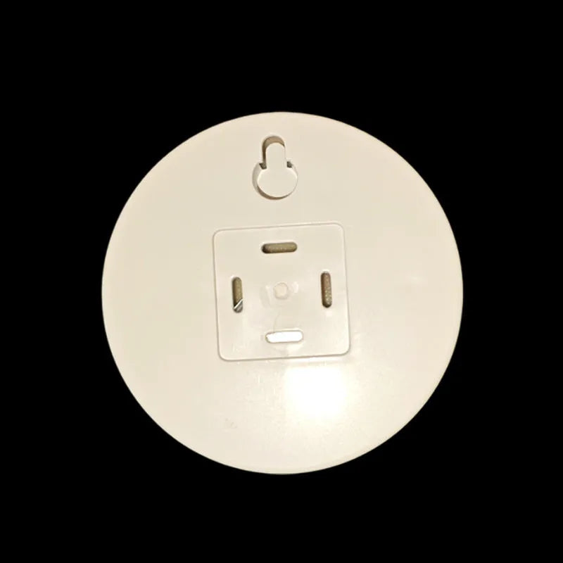 Round small night lamp, 86mm diameter, with side push key and built-in battery