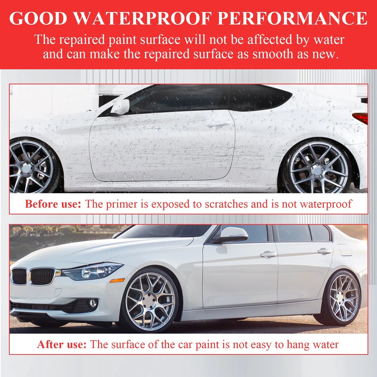 Car scratch repair pen 7.4ml UV curing formula for paint touch ups