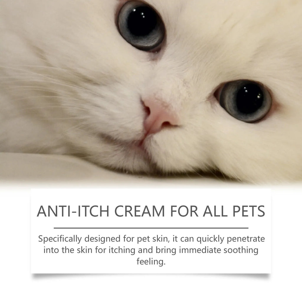 60g tube of pet antipruritic cream for cats with tea tree oil and aloe vera.