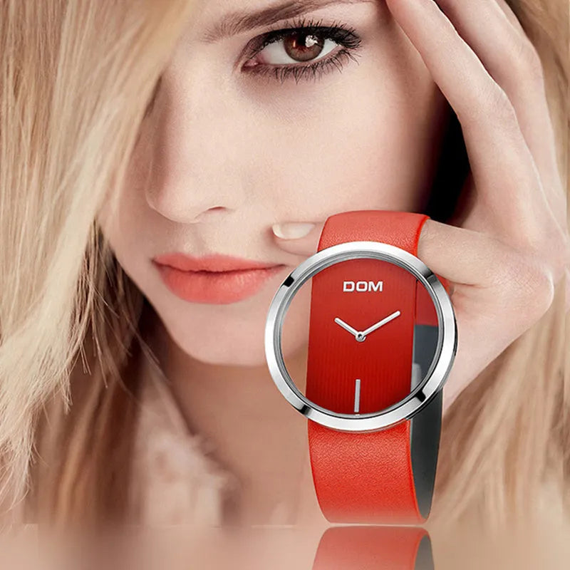 Women's graduation commemorative waterproof watch with quartz movement, mineral glass, and 42mm dial
