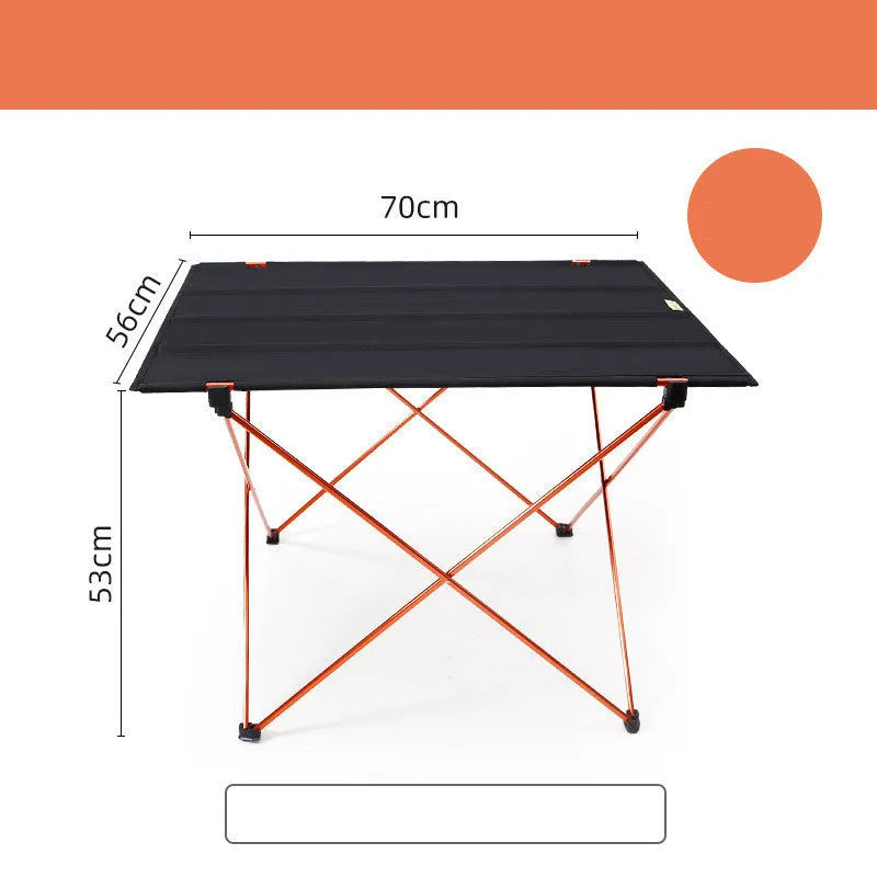 Folding tables and chairs set in aluminium alloy, S size 56x43x39cm, folded for storage