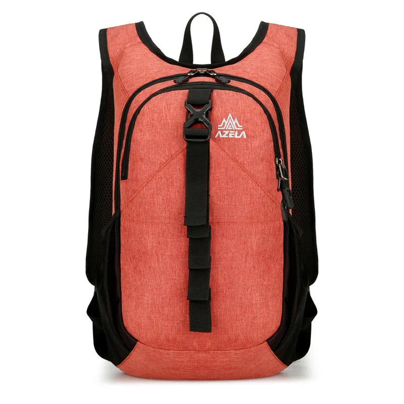AZELA lightweight purple casual backpack with multiple compartments and breathable mesh back panel