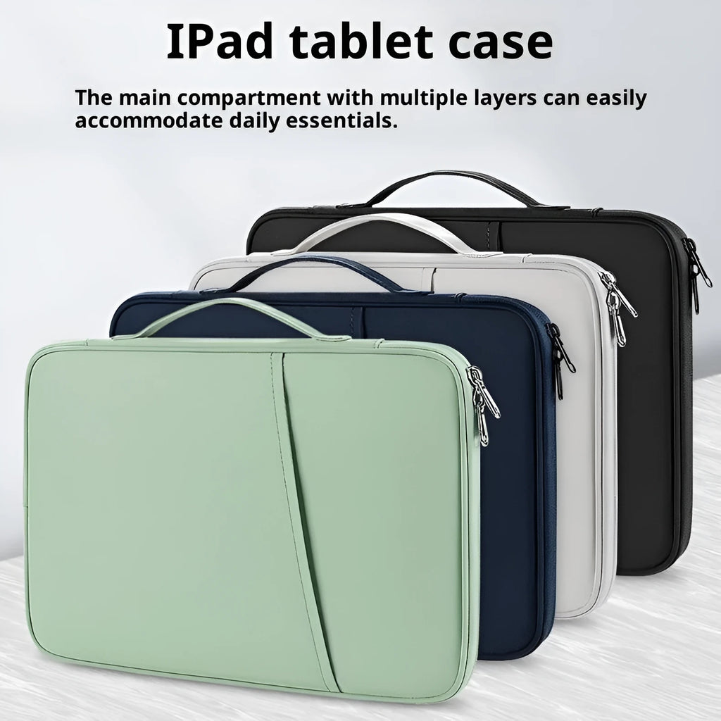 Nylon tablet bag waterproof wear-resistant anti-theft chain detail solid colour black blue gray green pink purple white