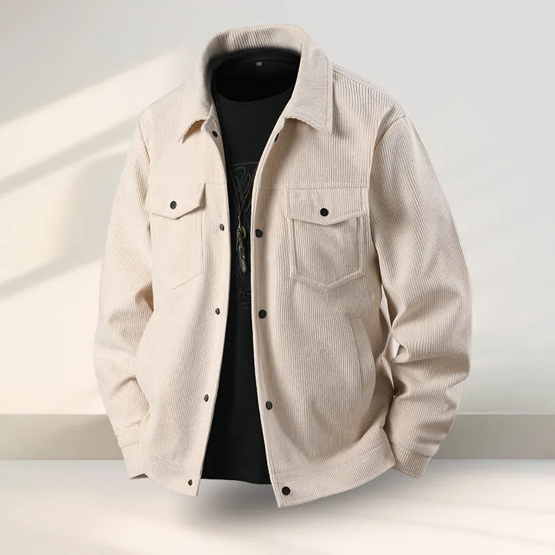 American ruffle slim-fit casual coat in black, coffee, green or white available in sizes M to 3XL
