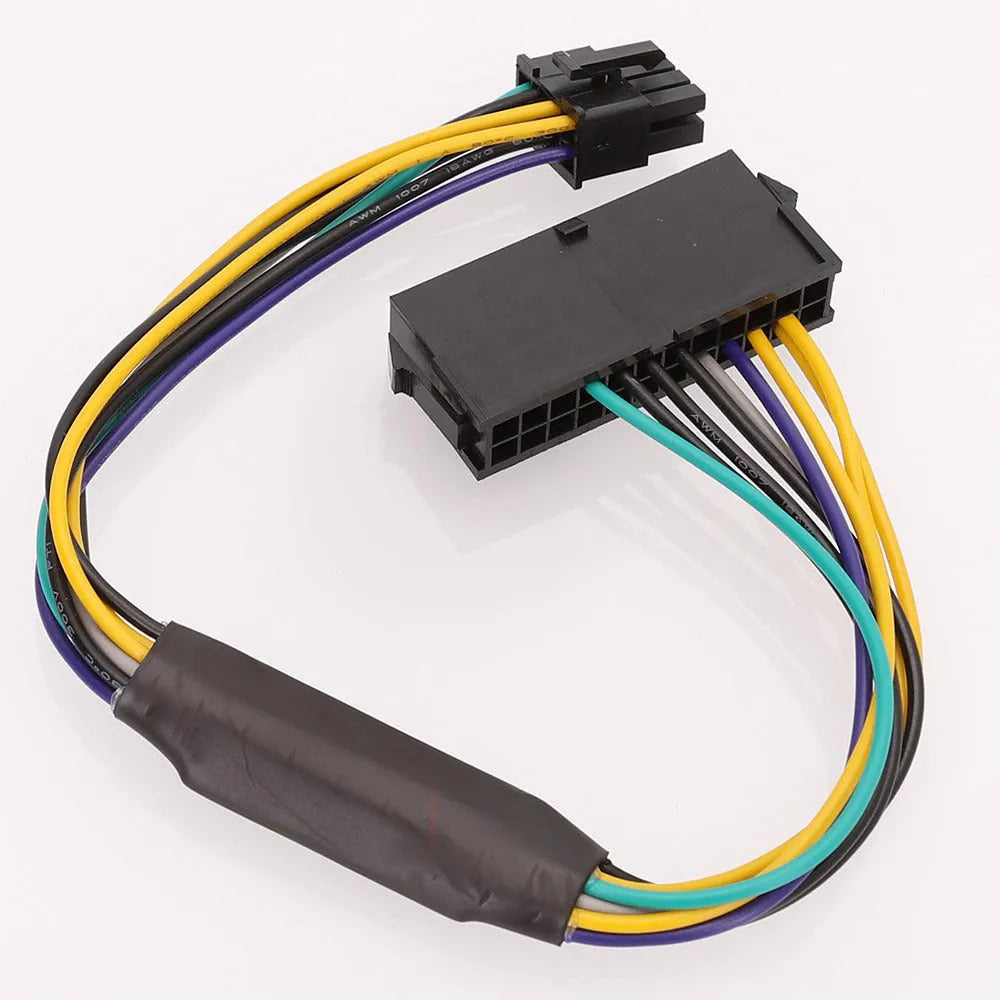 Black 30cm Dell Optiplex ATX to 8-pin motherboard power adapter cable