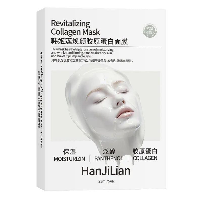 Box of five HANJILIAN collagen facial masks for autumn and winter moisturising