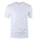 Solid colour cotton pullover top for couples shown in sherbet white, available in sizes S to 4XL.