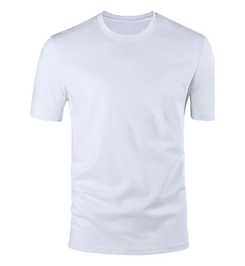 Solid colour cotton pullover top for couples shown in sherbet white, available in sizes S to 4XL.