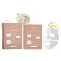 Collagen face sheet mask with hyaluronic acid and grape seed oil serum