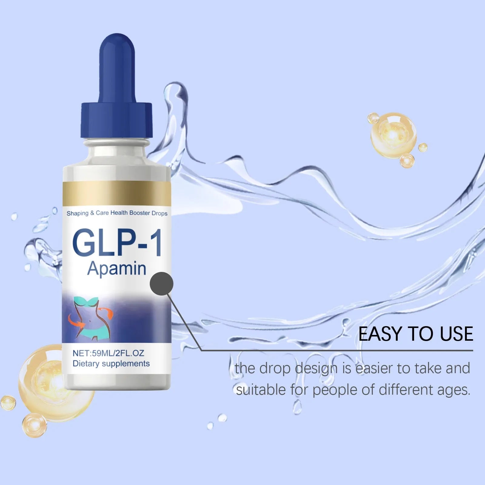 59ml bottle of Nourishing Skin Elastic Body Care Drops for skin hydration and elasticity