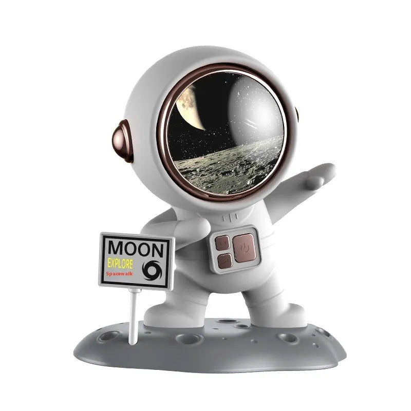 Bluetooth Spaceman small creative ornament speaker with voice prompts, lithium battery, stereo audio, in two colour editions