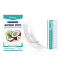 ORALHOE teeth whitening strips set with colorimetric card in a white and blue pack