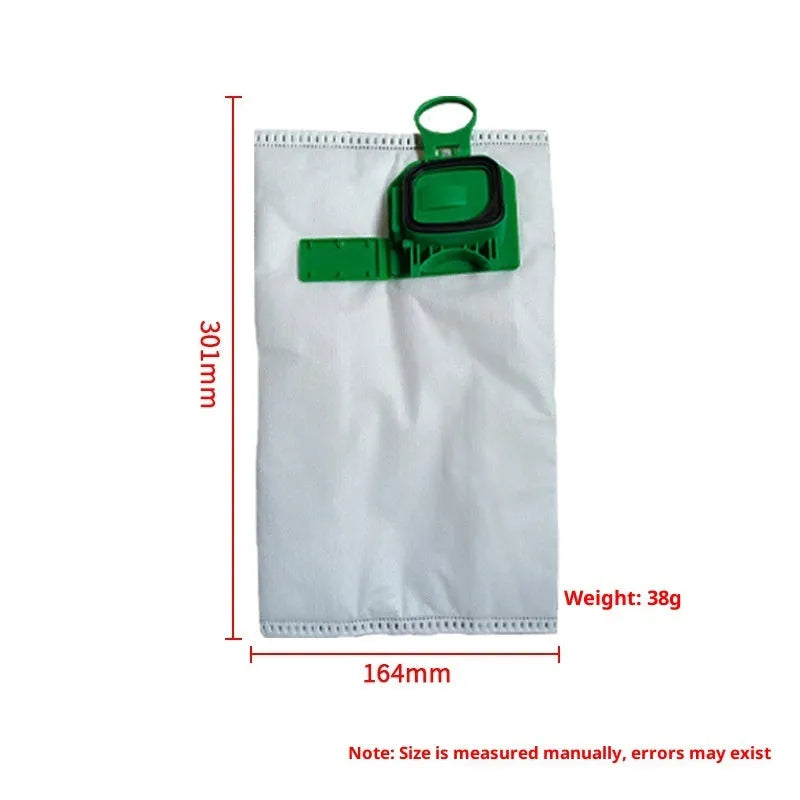 Thick plastic dust collection bag for vacuum cleaner in green and yellow