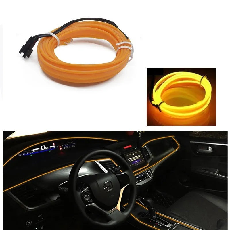 6 metre car interior USB LED ambient light cable in ten colour options