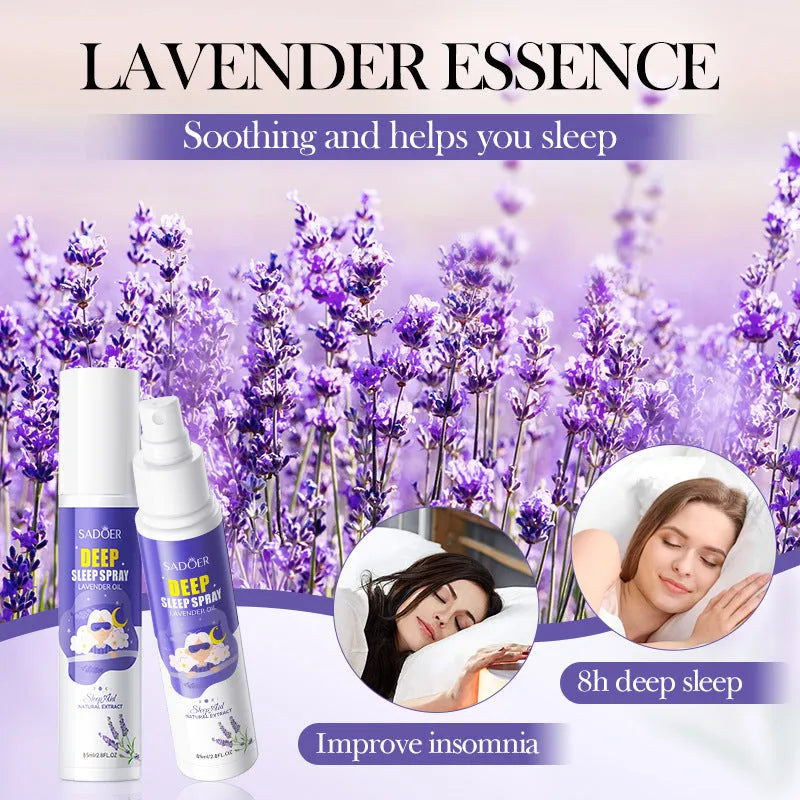85ml natural sleep spray bottle with lavender and valerian root extract for aromatherapy
