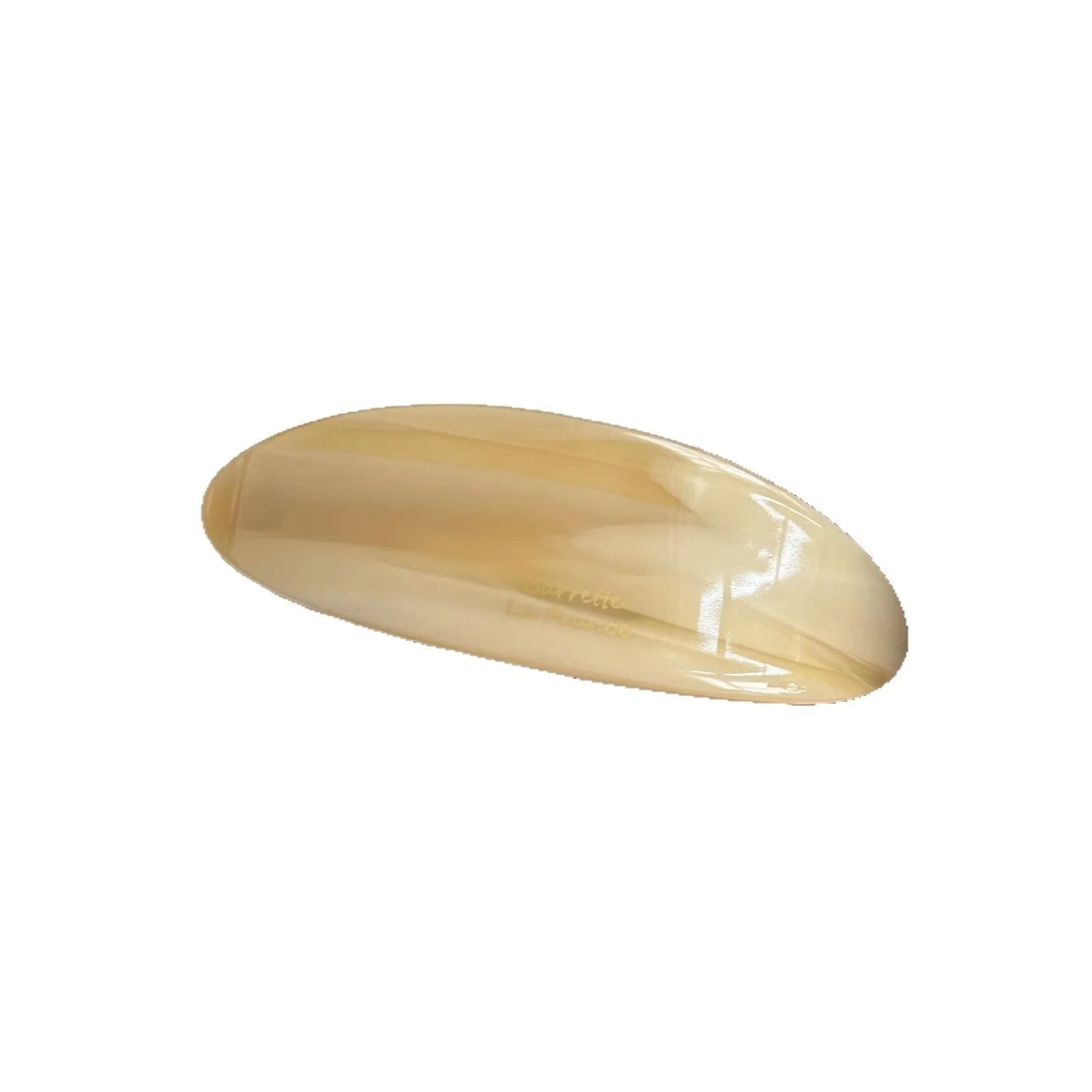 Mingshangjia acetic acid oval low ponytail hairpin in wine red colour on a plain background