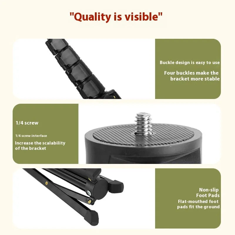 Aluminium alloy 16m retractable floor selfie stick bracket with universal phone holder and 910 selfie stand options