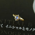Silver geometric retro ring for women in gold finish, US size 7