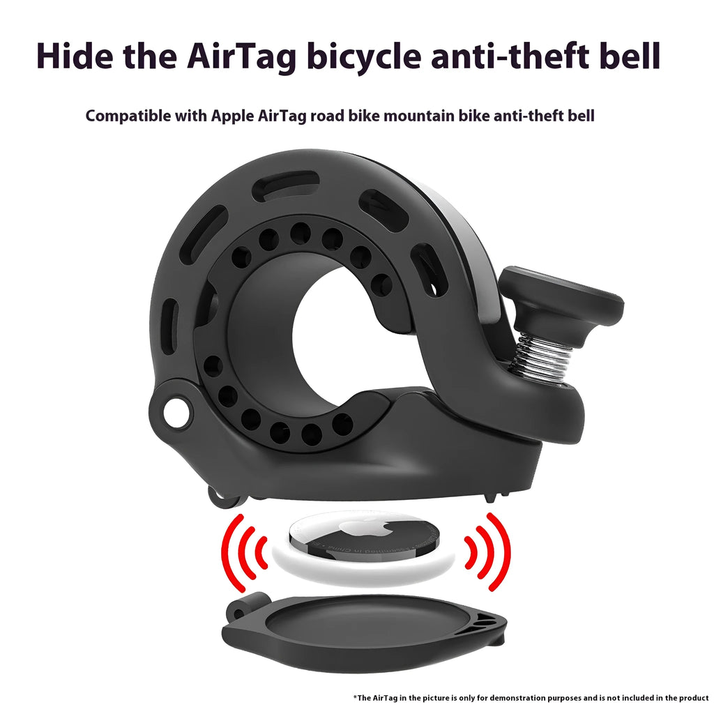 Black aluminium alloy bicycle thumb bell with gaskets and wrench for 22.2mm 25.4mm 31.8mm handlebars