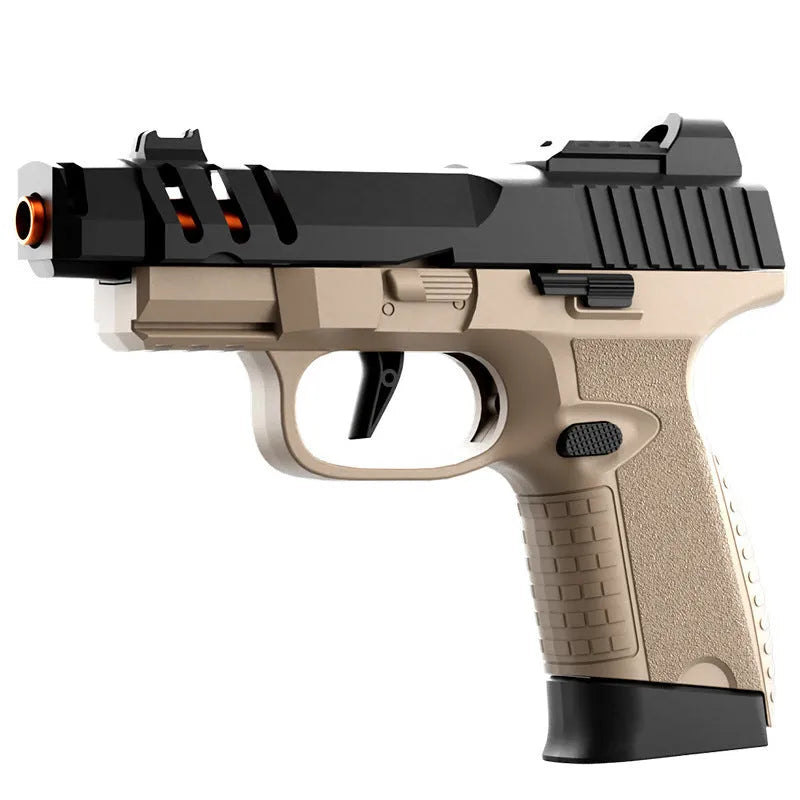 Pocket plastic continuous fire soft bullet gun launcher FN365 black with red dot for children