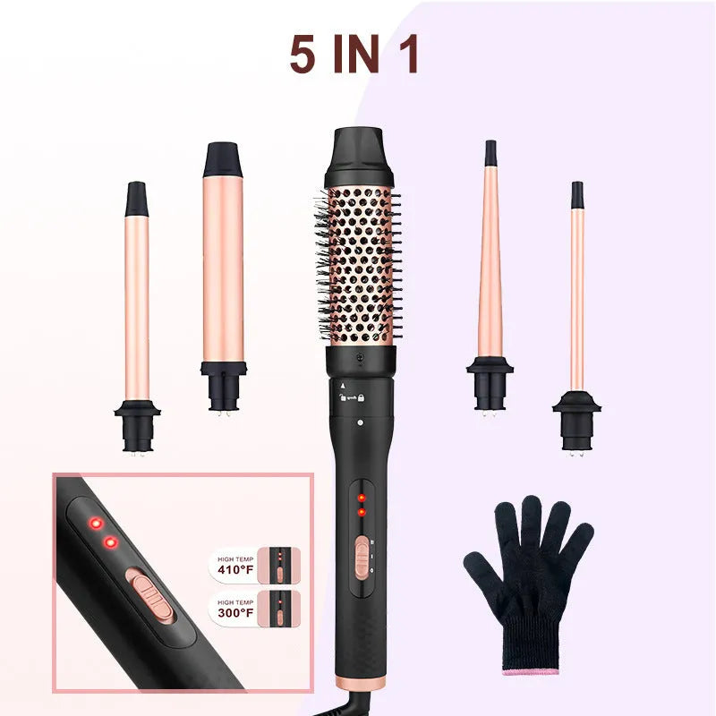 Three-tube water wave hair curler styling tool with curly and straight hair functions