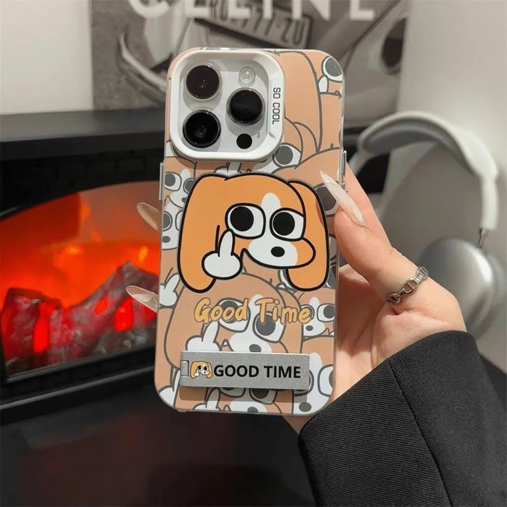 Fashion eccentric dog pattern hard PC phone case for Apple iPhone with anti-fall protection