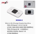 H808 portable 4G wireless card in black with USB interface measuring 98x59x14.8mm