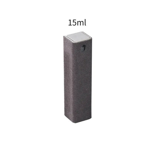 Blue square tube 15ml spray bottle with integrated fibre fleece wiper for cleaning phone and tablet screens.