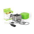 Outdoor portable stainless steel wood stove folding camping stove silver with grill Brs6000w on grass