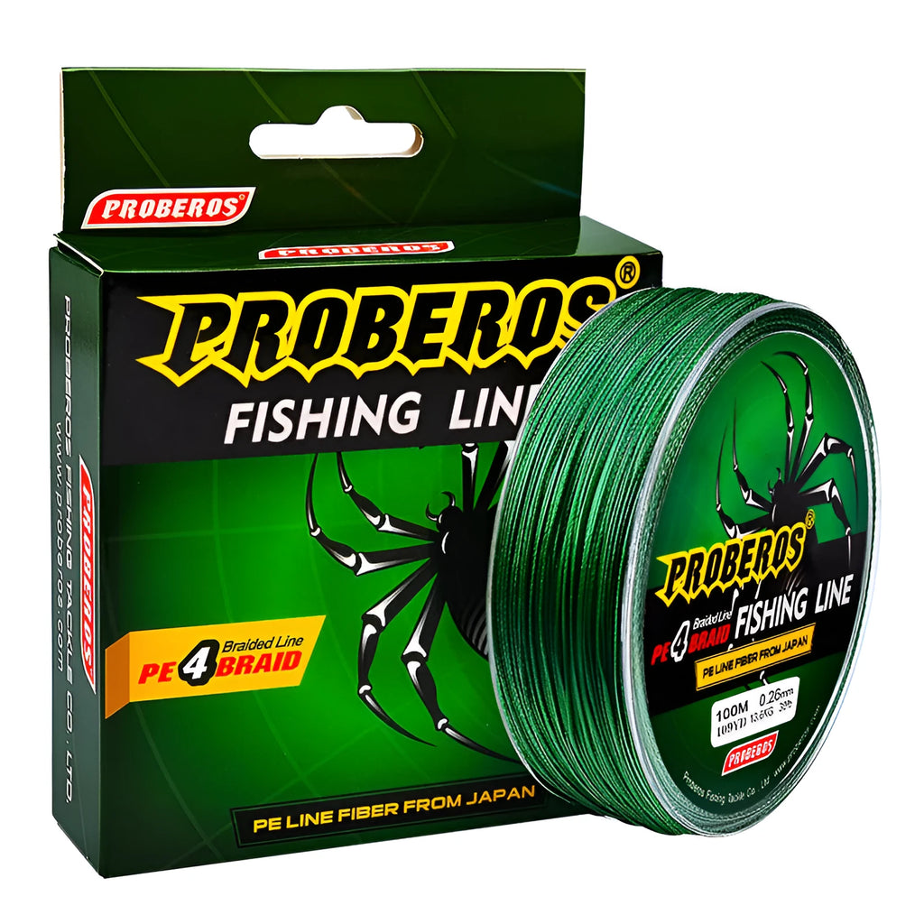 4 braided 100 metre Vigorous Horsefish fishing line in PE material, available in multiple colours