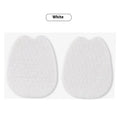 White thin felt anti-wear sticker for shoe tongue protection.
