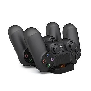 Black plastic double handle fixed charger for PS4 console made from ABS material