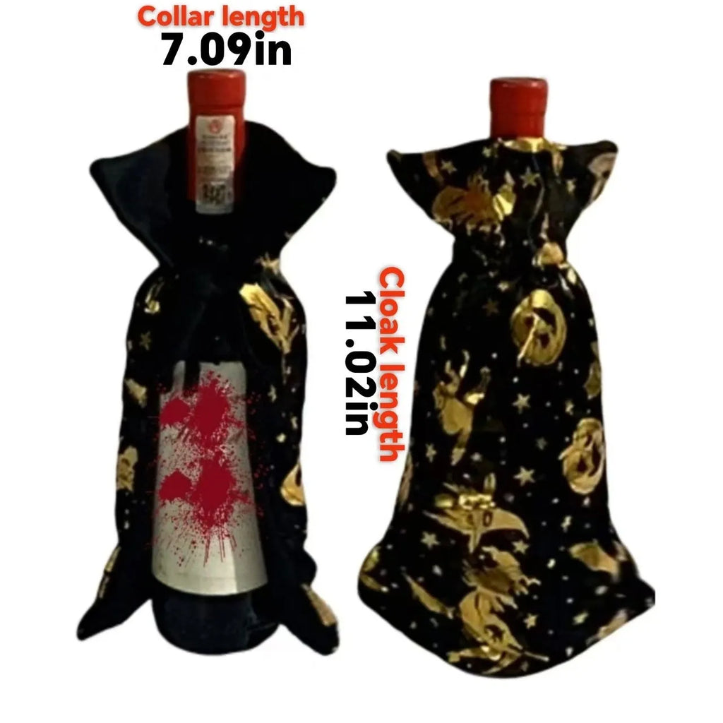 Two-tone cloth wine bottle cloak on a champagne bottle, 27x16cm, European style for Christmas decoration