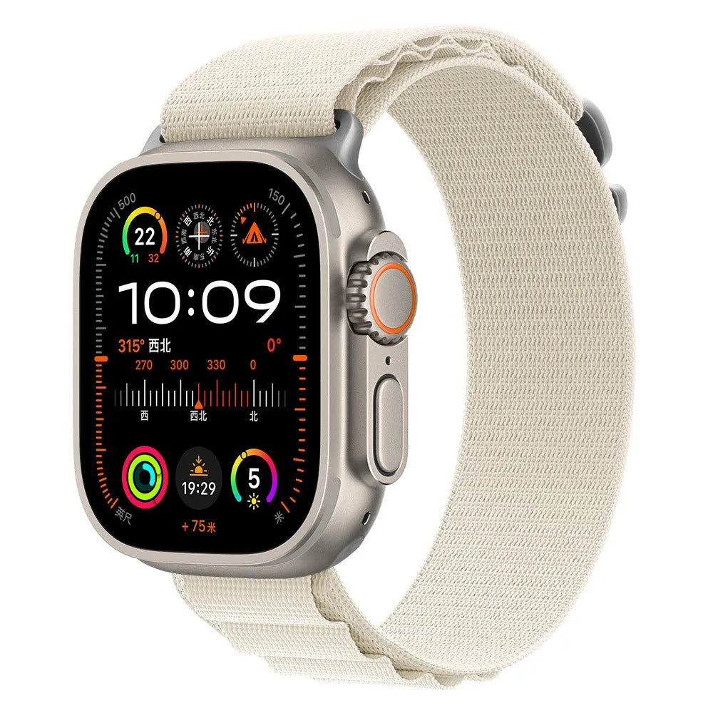 Nylon looped watch strap in green for Apple Watch 42mm