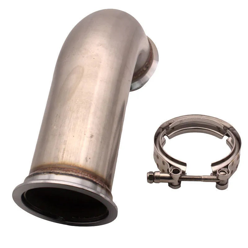 Stainless steel V-clamp short pipe foot downpipe for general models.