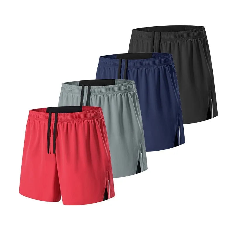 Men's black off-road running shorts with a high waist and loose fit for marathon running.