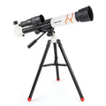 White and yellow plastic astronomical telescope with tripod for kids beginner astronomy