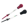 Electrohydraulic hydrometer for automotive battery electrolyte testing with glass construction and 330mm length